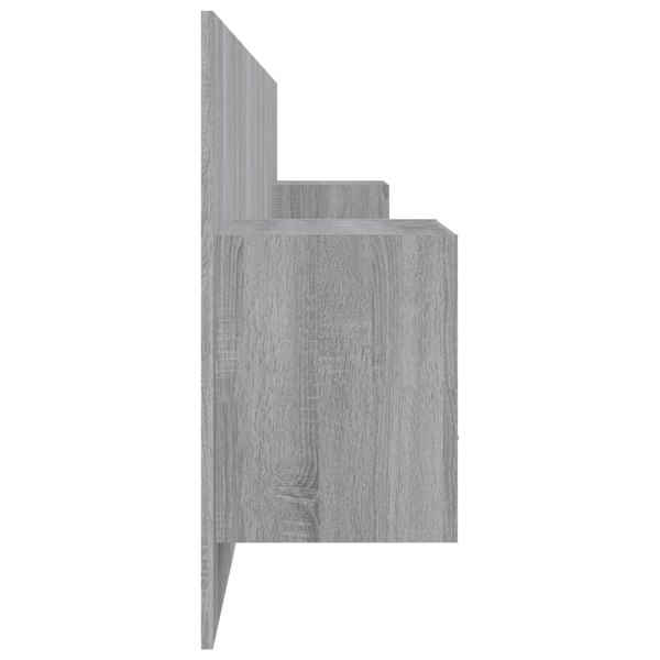 Berkfield Bed Headboard with Cabinets Grey Sonoma Engineered Wood