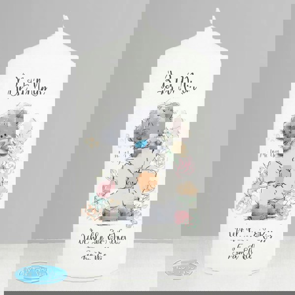 Personalised Memento Company Personalised Me to You Floral Pillar Candle