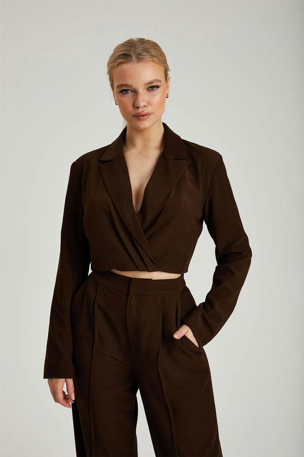 Urban Bliss Cropped Gathered Blazer