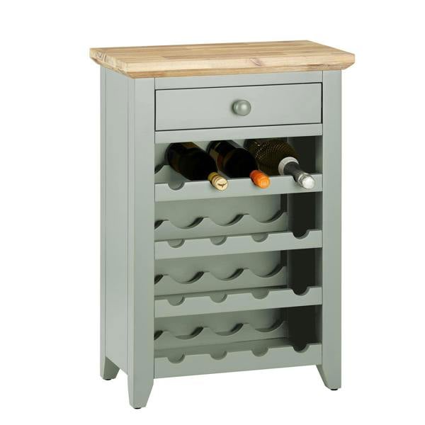Statement Furniture Florence Wine Rack with Drawer Wooden 16 Wine Bottle Storage Assembled
