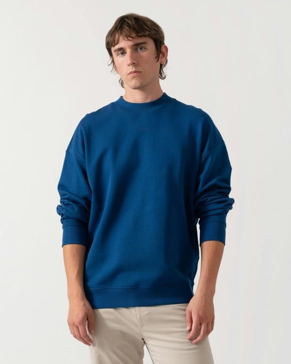 HUGO Dapocrew Mens Crew Neck Sweatshirt - Open Blue 498