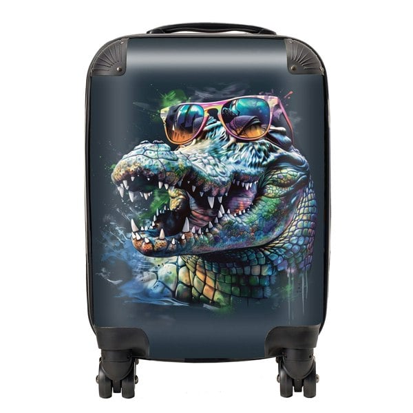 Warren Reed Crocodile In Glasses Splashart Suitcase