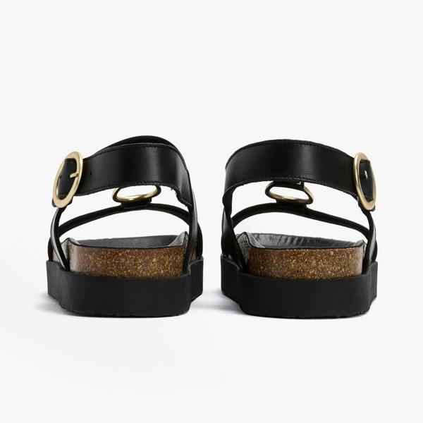 Barbour GWEN Ankle Strap Sandals   in  Black