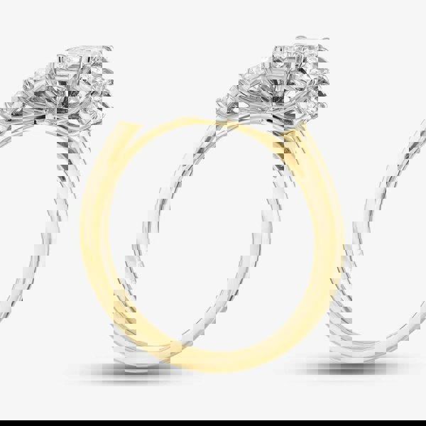 T. H. Baker 18ct Yellow Gold Certified 1.63ct Radiant Cut Diamond Five Stone Ring RN10763