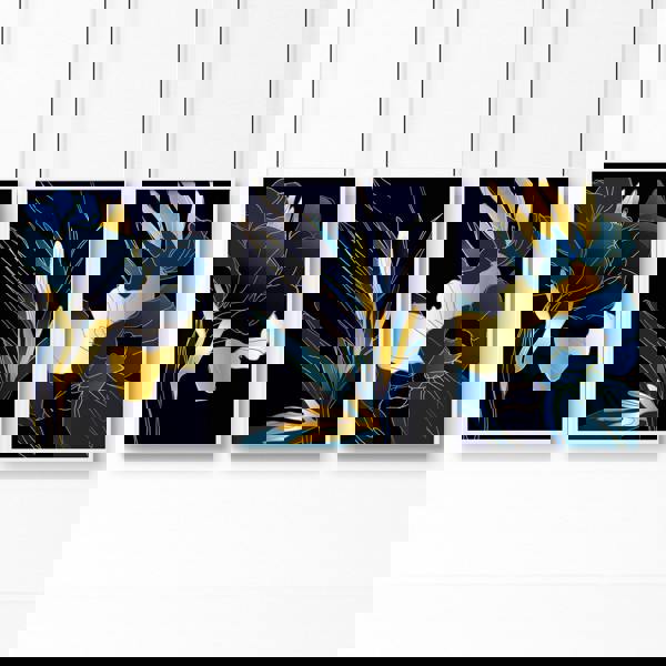 Living room artwork | set of 3 Teal wall art prints