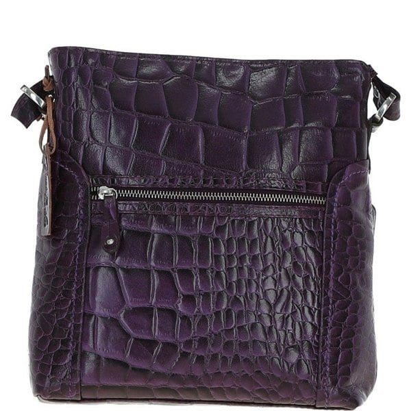 'Perla' Croc-embossed Crossbody Bag: 12088