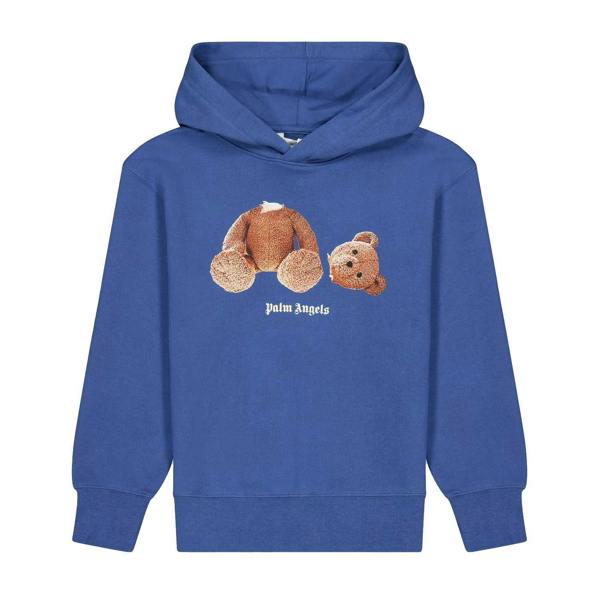 Palm Angels Childrens/Kids Cotton Hoodie - Blue - 