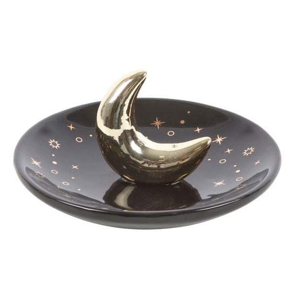 Serano Gold Crescent Moon Incense Stick Holder