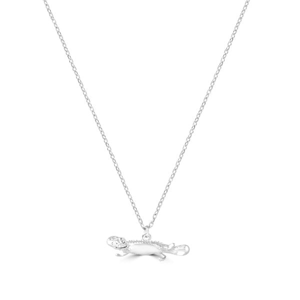 Bearded Dragon Silver Necklace - Personalised - MYLEE London
