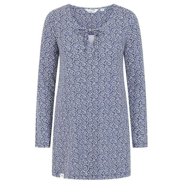 Lazy Jacks Women's Mosaic Front Tie Tunic Top - Twilight