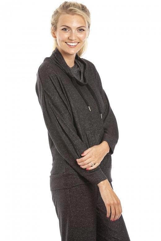 Lush Long Sleeve Lightweight Cowl Neck Knitted Hacci Pyjama Set