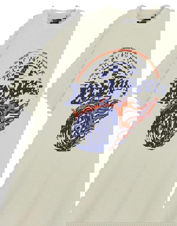 Hot Wheels Mens Beige Original Stunt Brand Short Sleeved T-Shirt