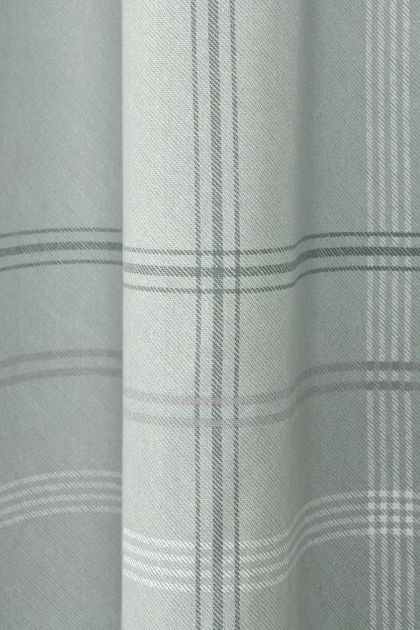 Smart Living Printed Check Boutique Eyelet Curtain - Green