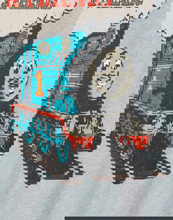 Thomas and Friends Mens Grey Vintage Train Short Sleeved T-Shirt