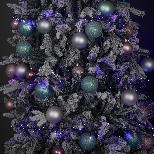 Samuel Alexander 18.7m 750 LED TreeBrights Christmas String Lights with Timer in Blue, White & Purple