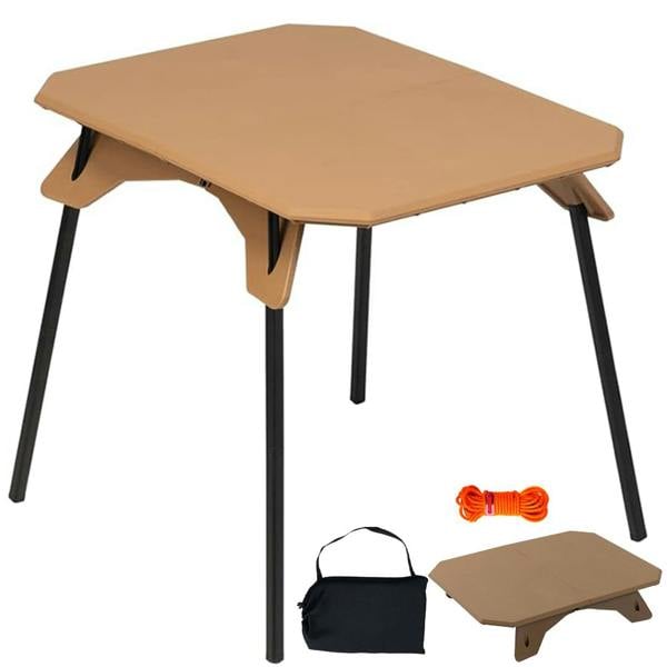 Havendro Khaki Portable Folding Camping Table Detachable Legs Picnic BBQ Table with Storage Bag