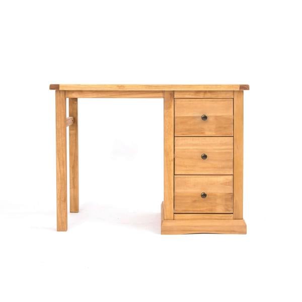 Lucca 3 Drawer Desk - Dressing Table Brass Knob