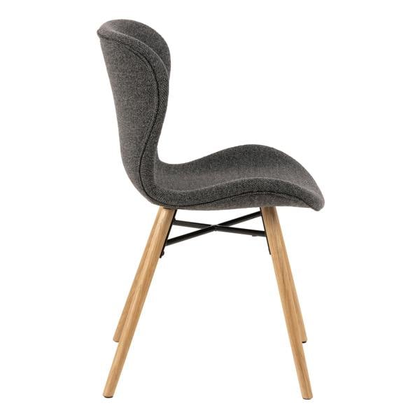 Furniture To Go Corby Round Dining Table with White Polished Marble Top & Black Base includes 4 Batilda Dining Chairs in Grey/Oak