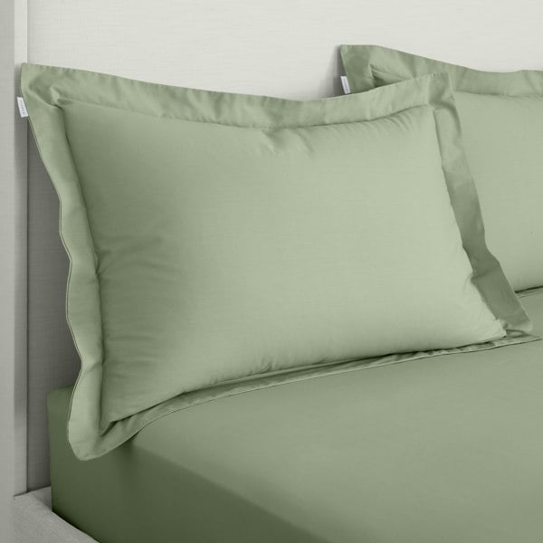 Bianca 200 Thread Count Cotton Percale Oxford Pillowcase Pair
