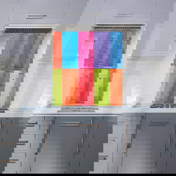 Warren Reed - Designer Colourful English Doors Kitchen Splashback