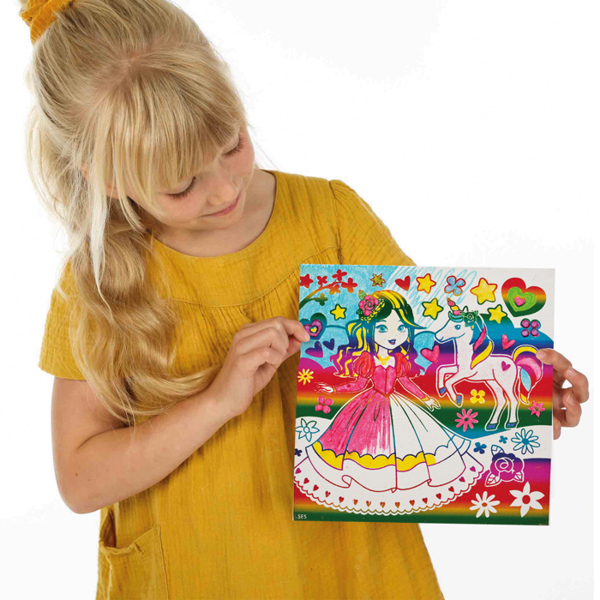 SES Creative Metallic colouring canvas