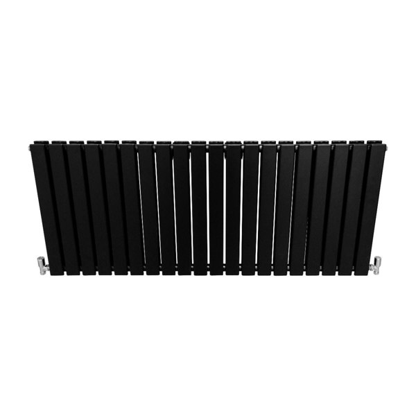 Designer Flat Panel Radiator - Matt Black (600mm x 1400mm)