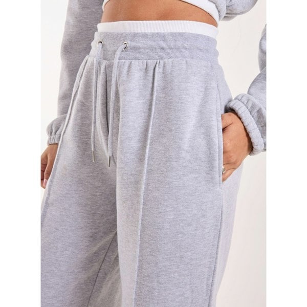 Pink Vanilla Contrast Waist Band Wide Joggers