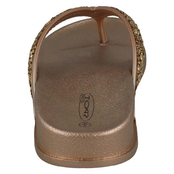 Spot On Ladies Spot On Glittery Toepost Flip Flops F00246