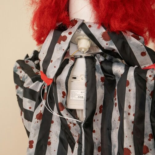 Samuel Alexander 1.8m Animated Evil Clown Sound Activated Halloween Decoration with LEDs