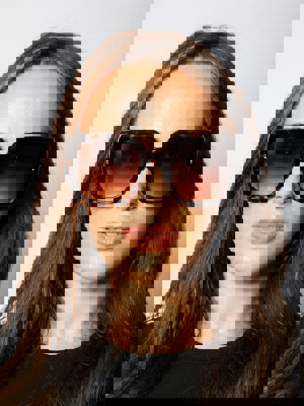 SVNX Oversized Square Frame in Brown Tortoiseshell