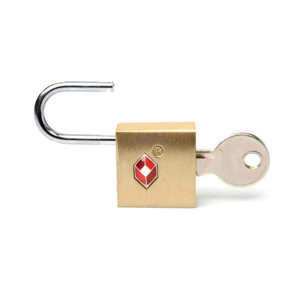 Travel Blue TSA Approved Suitcase Padlock - Key - Gold