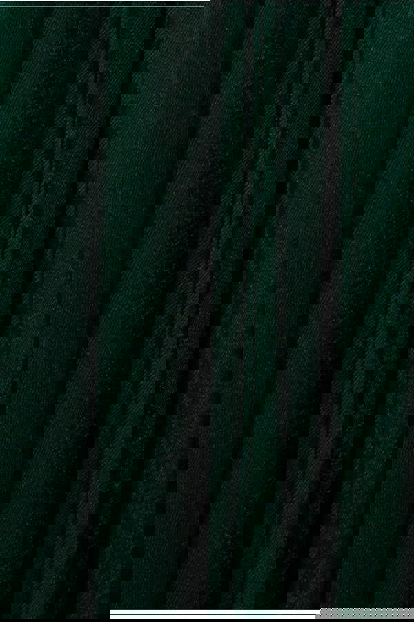 Satin Square Neck Bishop Sleeve A Line Maxi Dress - Emerald Green DR4919BR