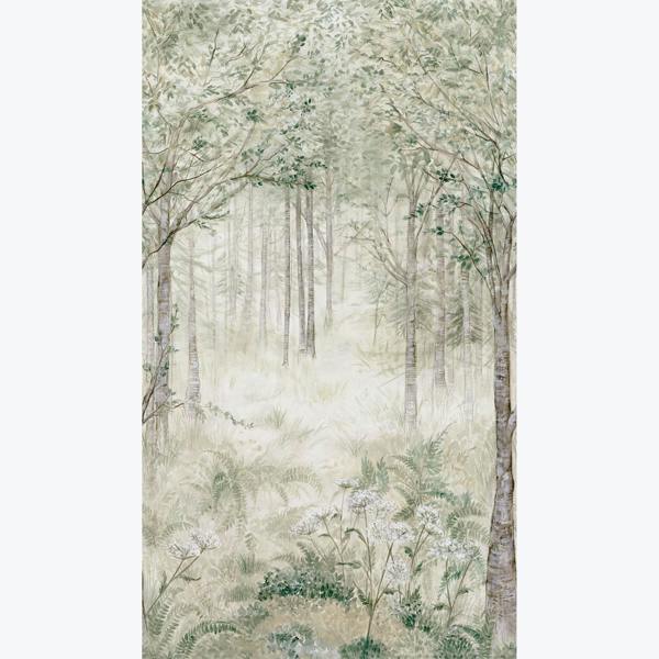 Grandeco Fairytale Trees Green 3 panel repeatable Mural 1.59 x 2.8m