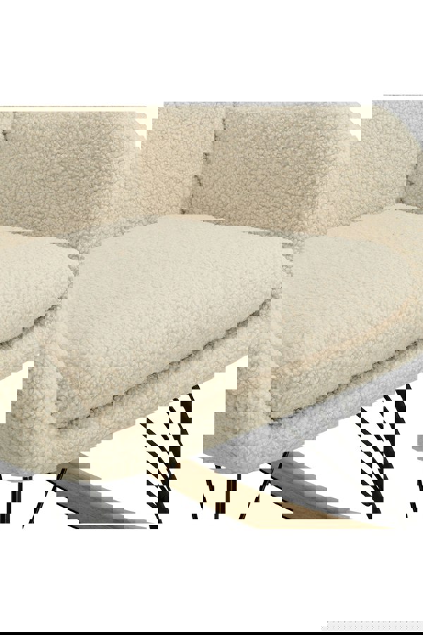 Living and Home Modern Faux Wool Rocking Chair