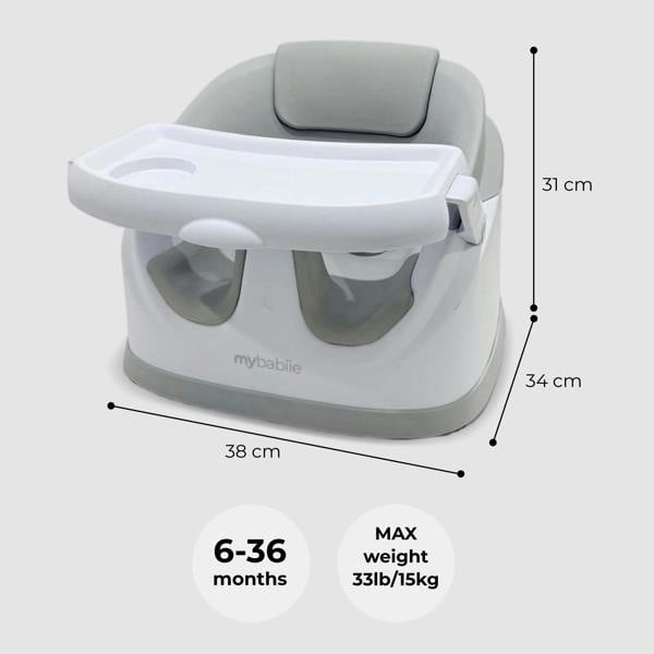 My Babiie MBHCB 2-in-1 Baby Booster Seat - Grey