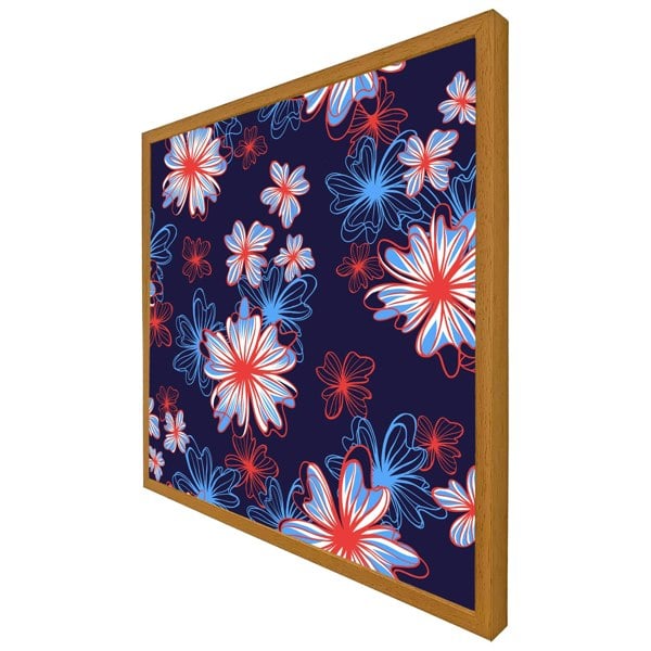 Benjamin Tate Design Red, white & blue flower print (Picutre Frame)