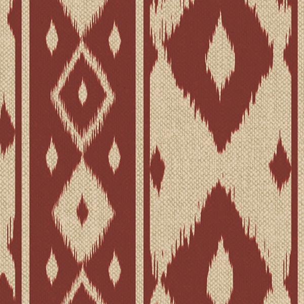Joules Ikat Stripe Red Wallpaper