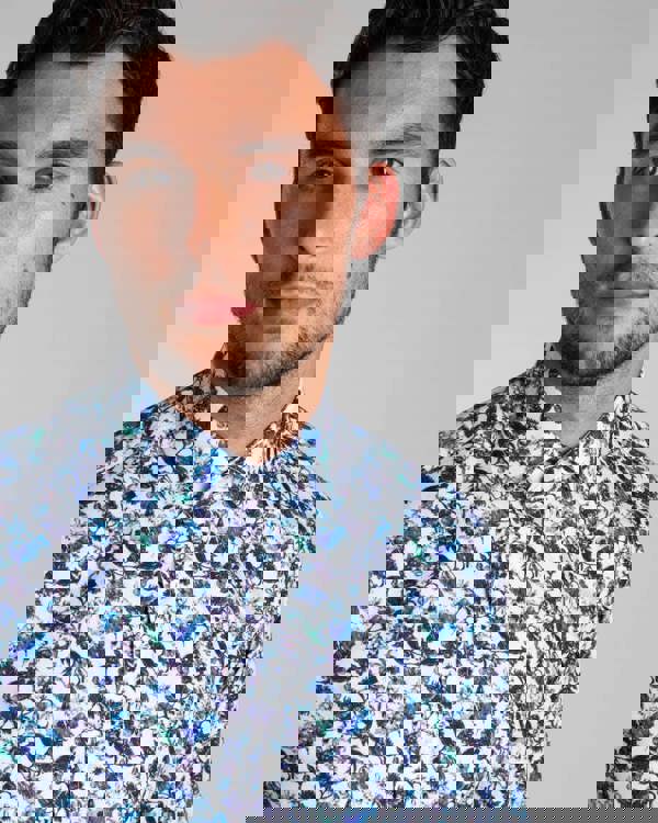 Steel & Jelly Limited Edition Blue Floral Print Long Sleeve Shirt