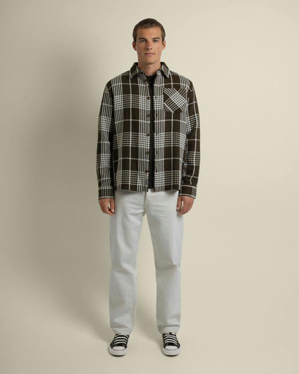 Larsson & Co Soren – Heritage Check Overshirt - Brown