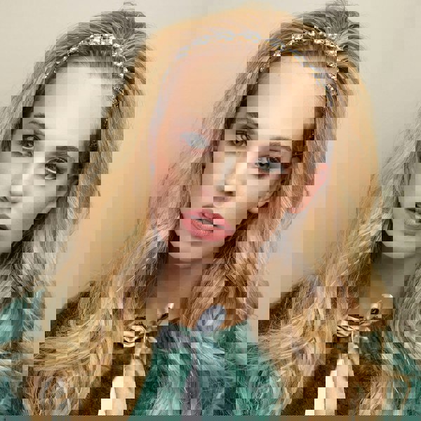 vintage headband in crystal with elastic for bridesmaid hair down