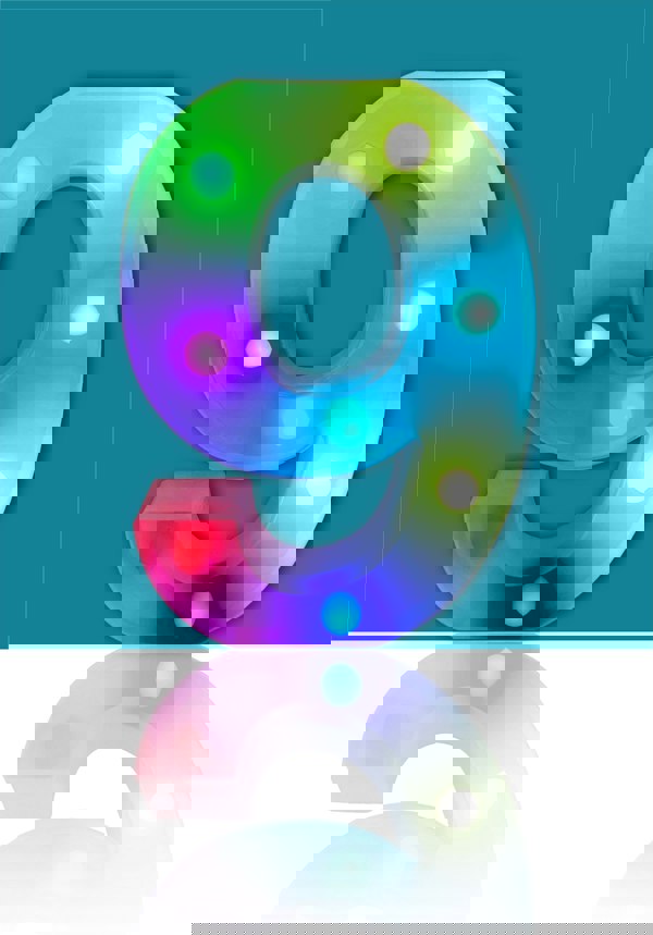 St Helens Battery Operated RGB Number With Remote Control Number 9