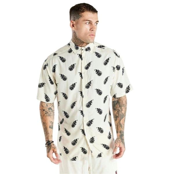 SikSilk Mens Space Jam Shirt - Ecru - 