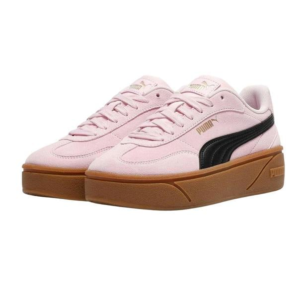 Puma Womens/Ladies Club Era II Suede Platform Trainers - Pink/Navy/Gum - 