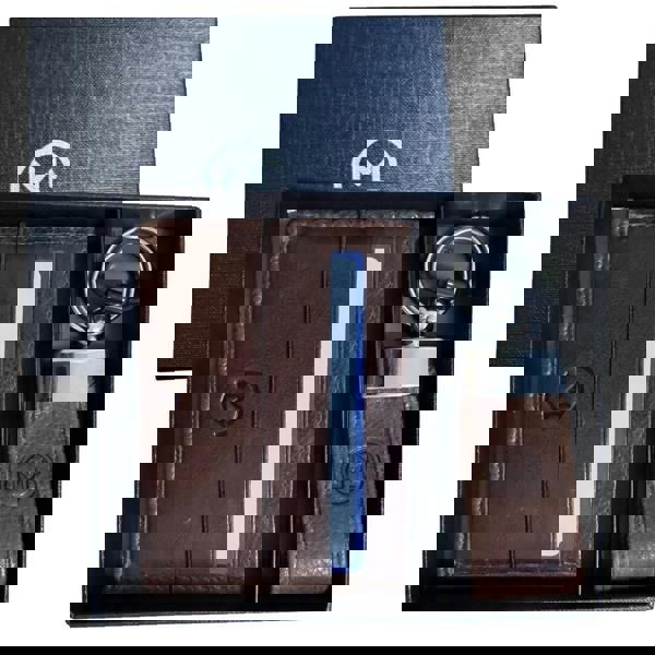 Mala Leather Men’s Gift Set – Leather Card Holder & Matching Keyring