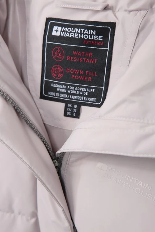 Mountain Warehouse Womens/Ladies Isla II Long Down Jacket - Beige