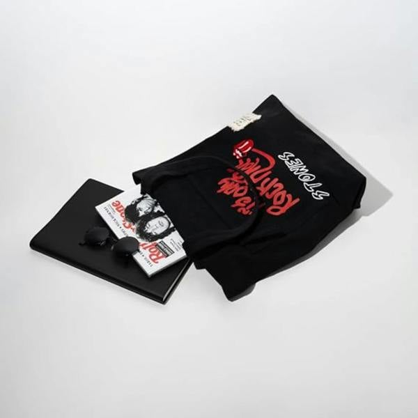 Grupo Eric The Rolling Stones Premium Cotton Tote Shopping Bag Black