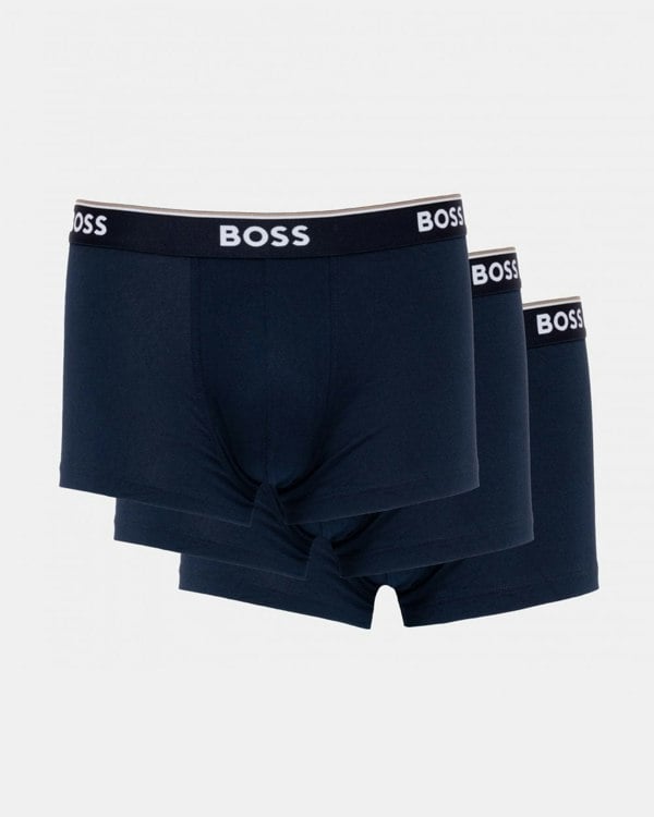 BOSS Orange 3 Pack Mens Power Trunks NOS - Dark Blue 480