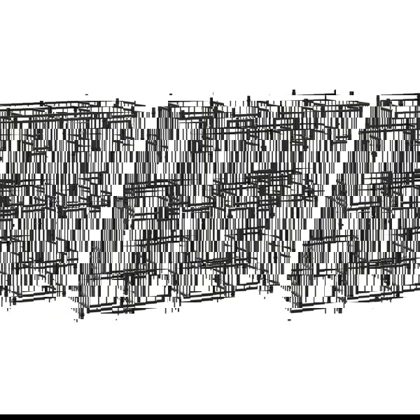 Berkfield Outdoor Dog Kennel Steel 7.37 m2