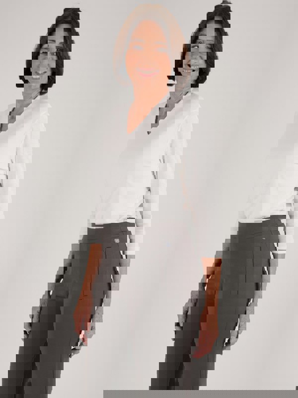 PennyPlain Wide Leg Tregging - Dark Sage Short