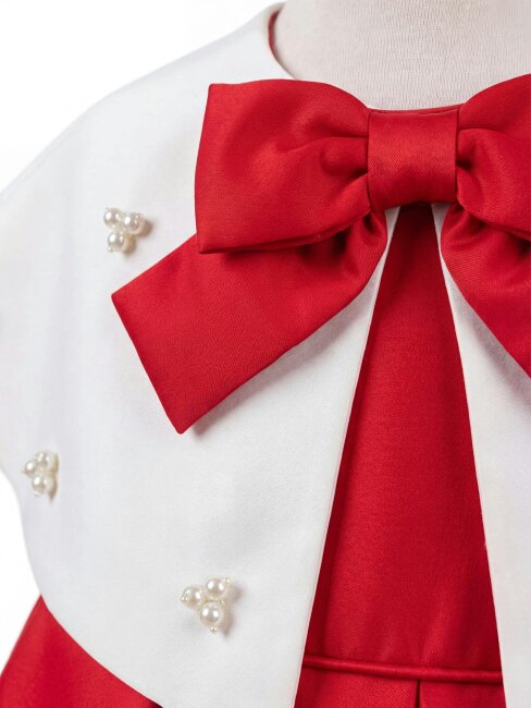 DRESS & Fleur Girls Dress and Bolero Set in Red